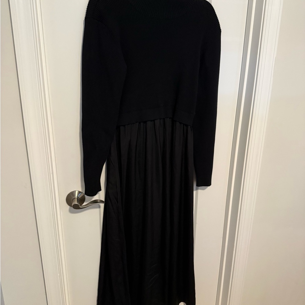 Black Knit-Top maternity Maxi Dress - Classic Women's Dress
